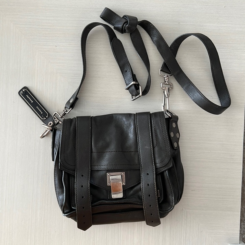 Charcoal grey proenza schouler mini shoulder bag